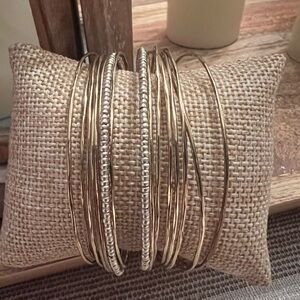 Stella & Dot Gold and Silver Rhett Cuff Bracelet (Retired)